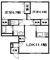 ドリーム藤原台　A棟の物件間取画像